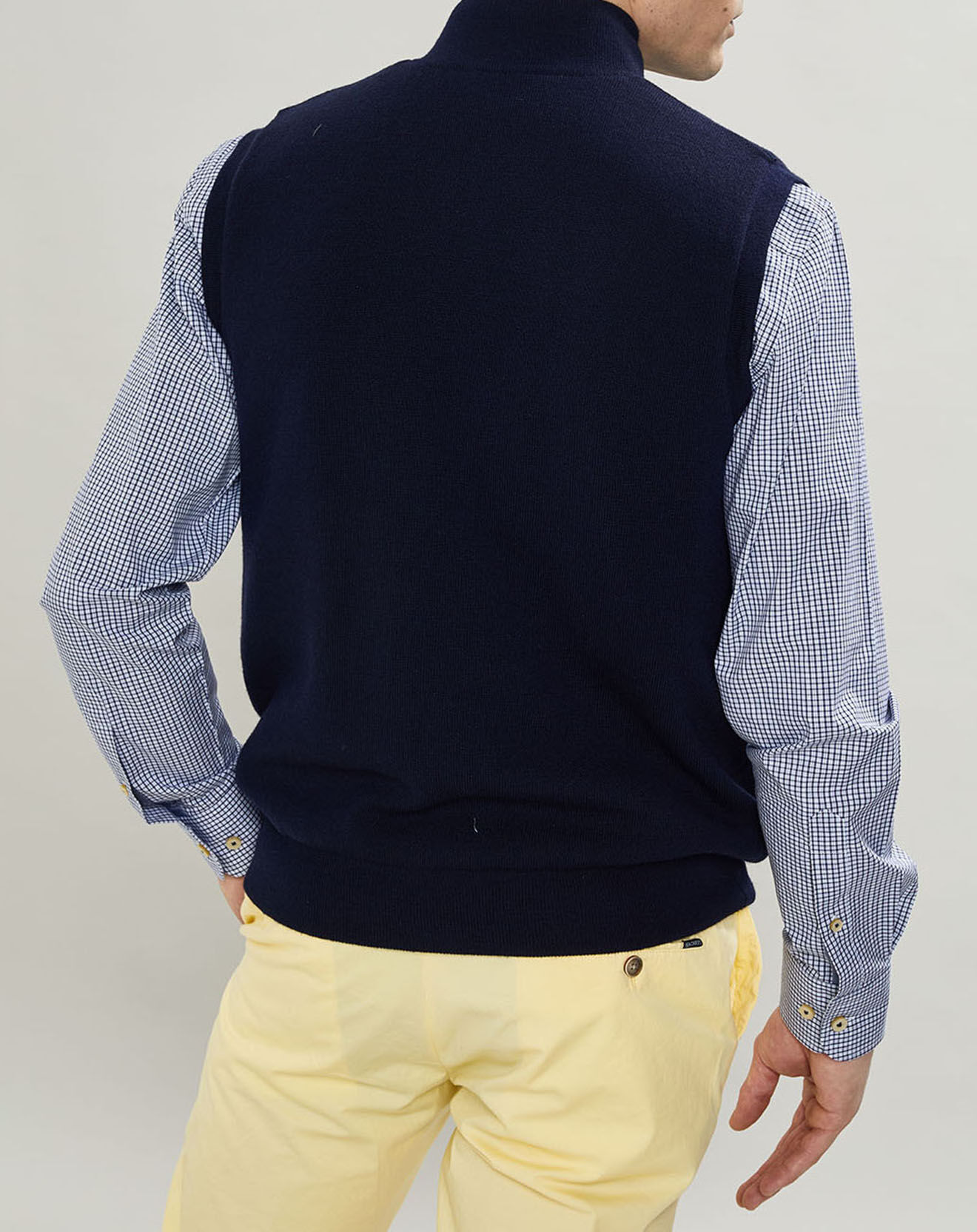 Hackett London Gilet réversible sans manches bleu marine