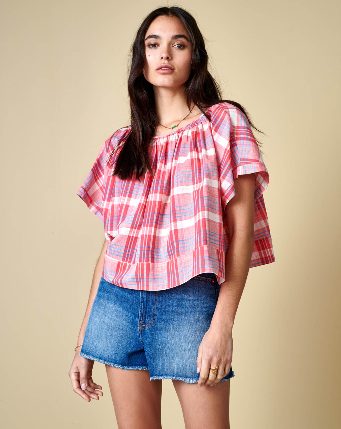 Bellerose Top Hard à carreaux rouge/blanc