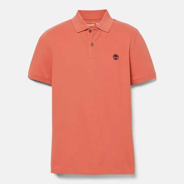 Polo stretch Merrymeeting River pour homme en orange clair
