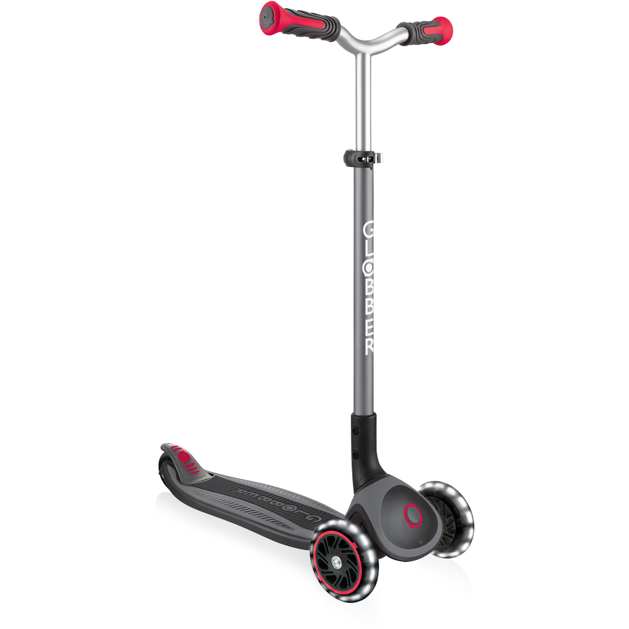 GLOBBER MASTER LIGHTS schwarz-rot, mit Leuchtrollen