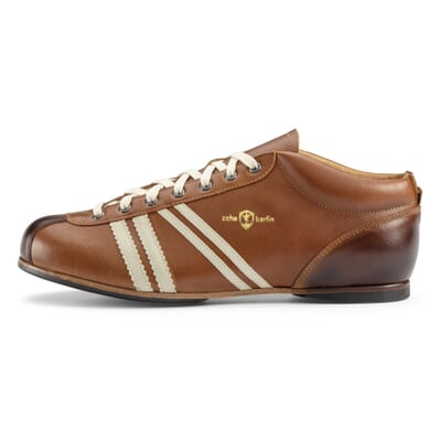 Ledersportschuh, Cognac-Braun