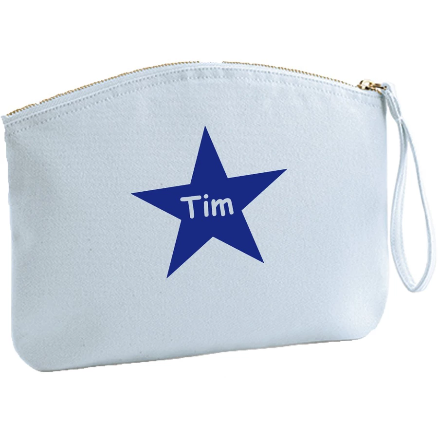 Schnullireich Windeltasche mit Namen Stern Blau