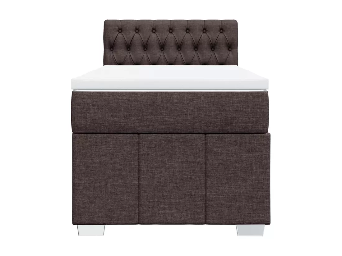 Sommier à lattes de lit avec matelas Marron foncé 90x190 cm