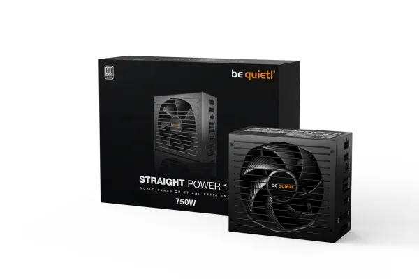 be quiet! Straight Power 12 - Strømforsyning (intern) - ATX12V 3.0/ EPS12V 2.92 - 80 PLUS Platinum - AC 100-240 V - 750 Watt - aktiv PFC - Europa - sort