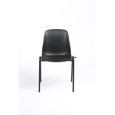 Chaise CHARLOTTE - pieds noirs avec accroches - noir