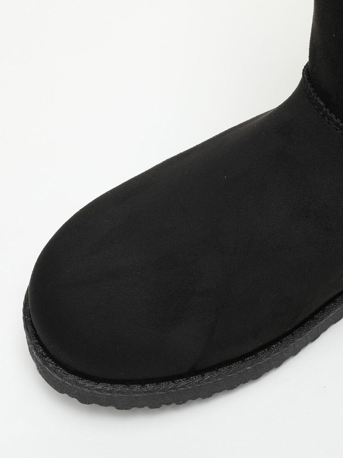 Boots fourrées à semelle épaisse- Noir