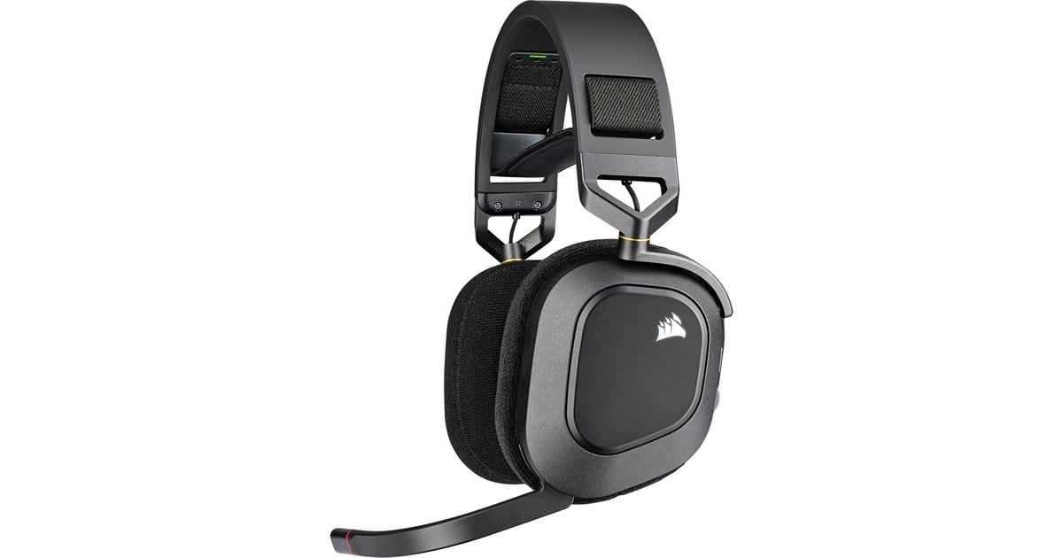 CorsairHS80 RGB WIRELESS over-ear gaming headset  (Zwart, Pc, PlayStation 4, PlayStation 5)