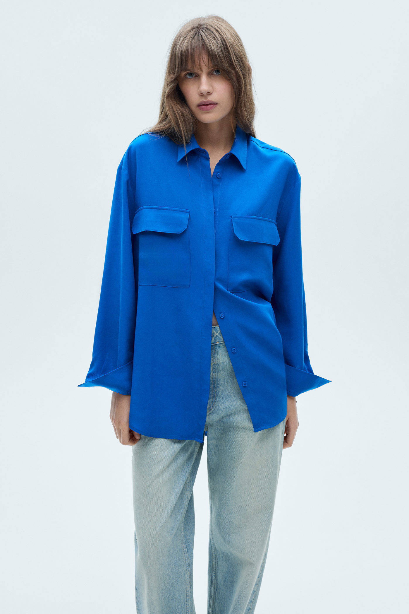 Mango blouse blauw