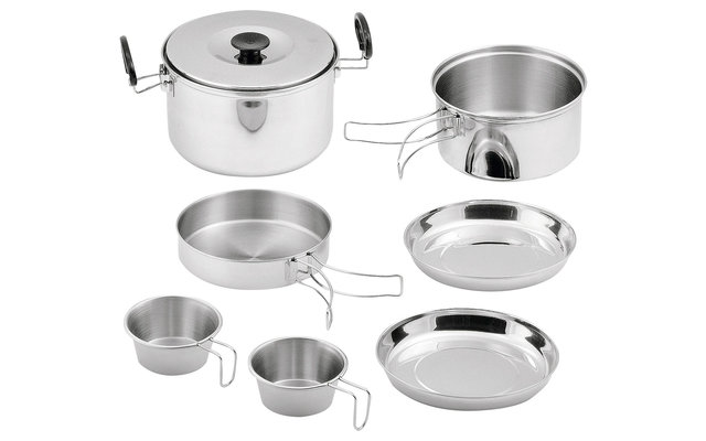 Berger Edelstahltopf-Set mit klappbaren Griffen 9 teilig