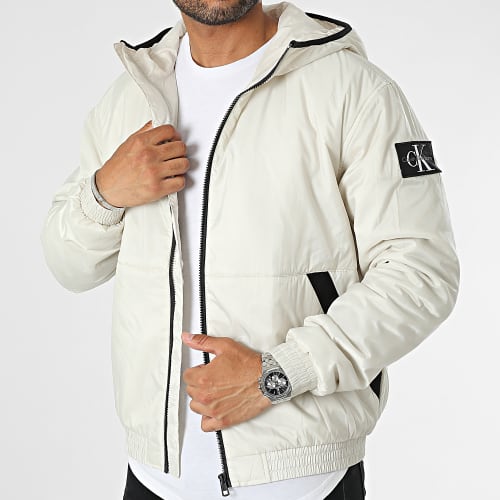 Coupe-Vent Zippé Capuche Trim Windbreaker 3462 Beige Clair