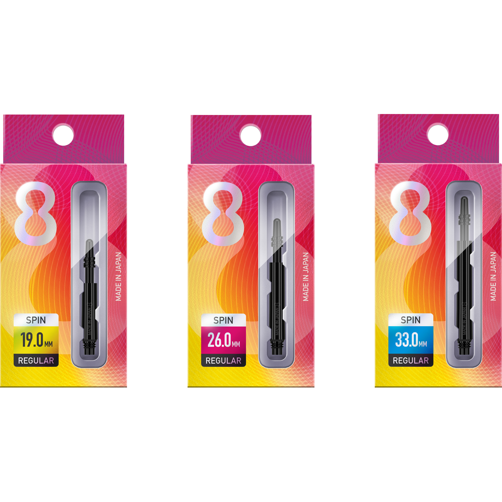8 Flight - Regular Spin Shaft - Schwarz