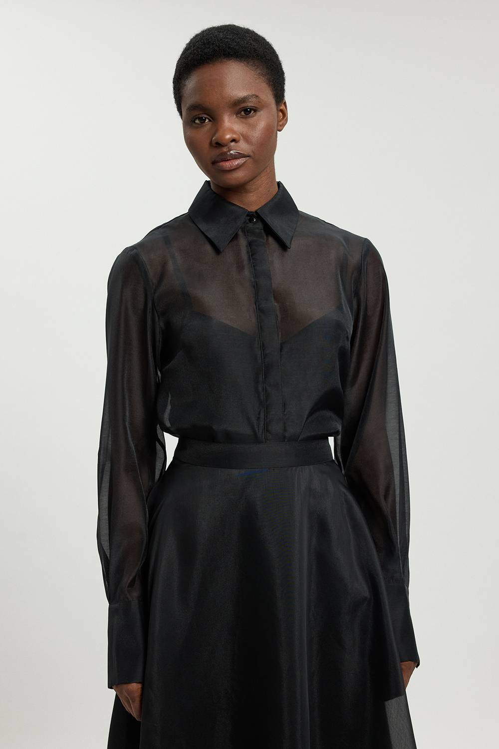 KarenMillen Chemise en Organdi Tissé