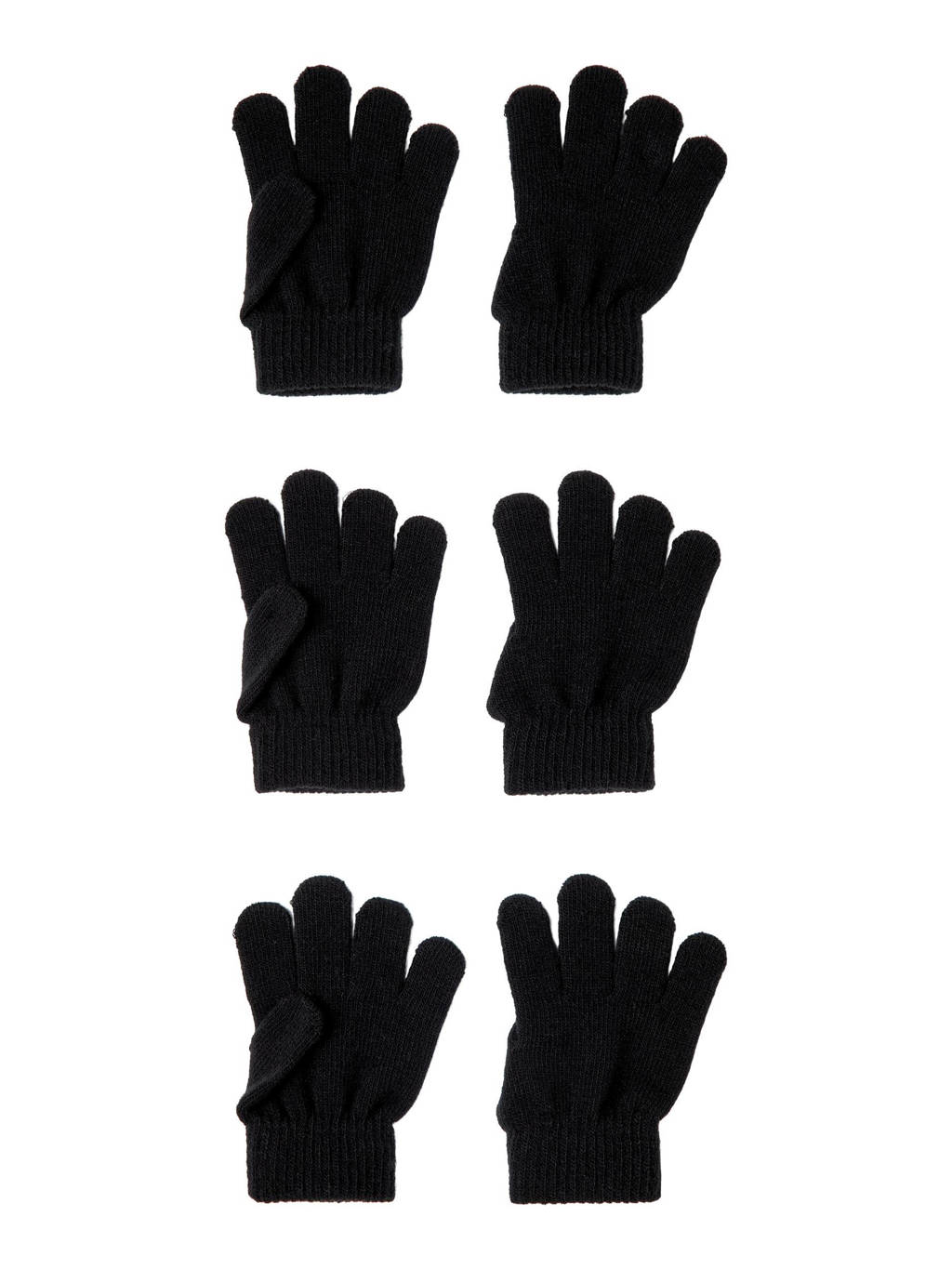 NAME IT handschoenen - set van 3 zwart
