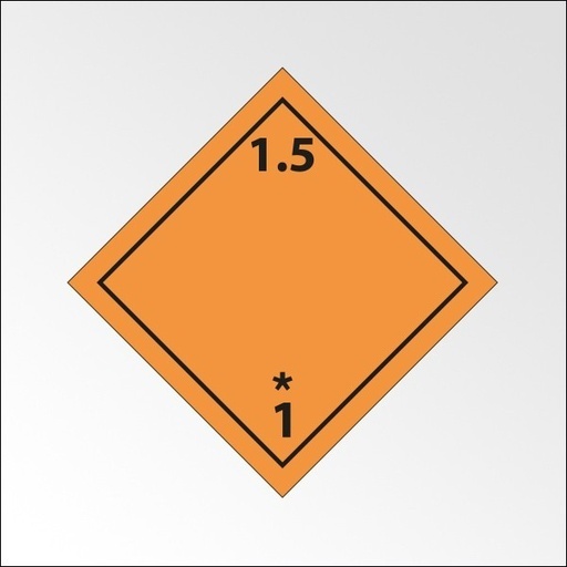 Plaque de Transport ADR - Matières et objets explosifs 1.5