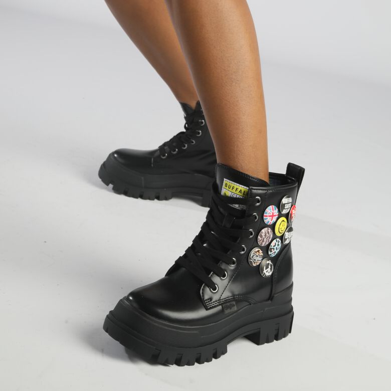 Aspha RLD Buttons Bottines véganes, noir
