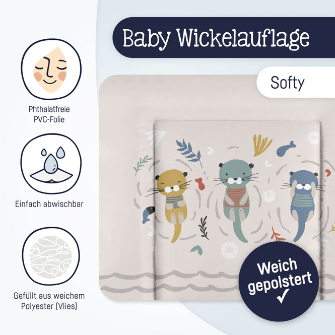 Wickelauflage Softy - Otti - ca. 85 x 75 cm