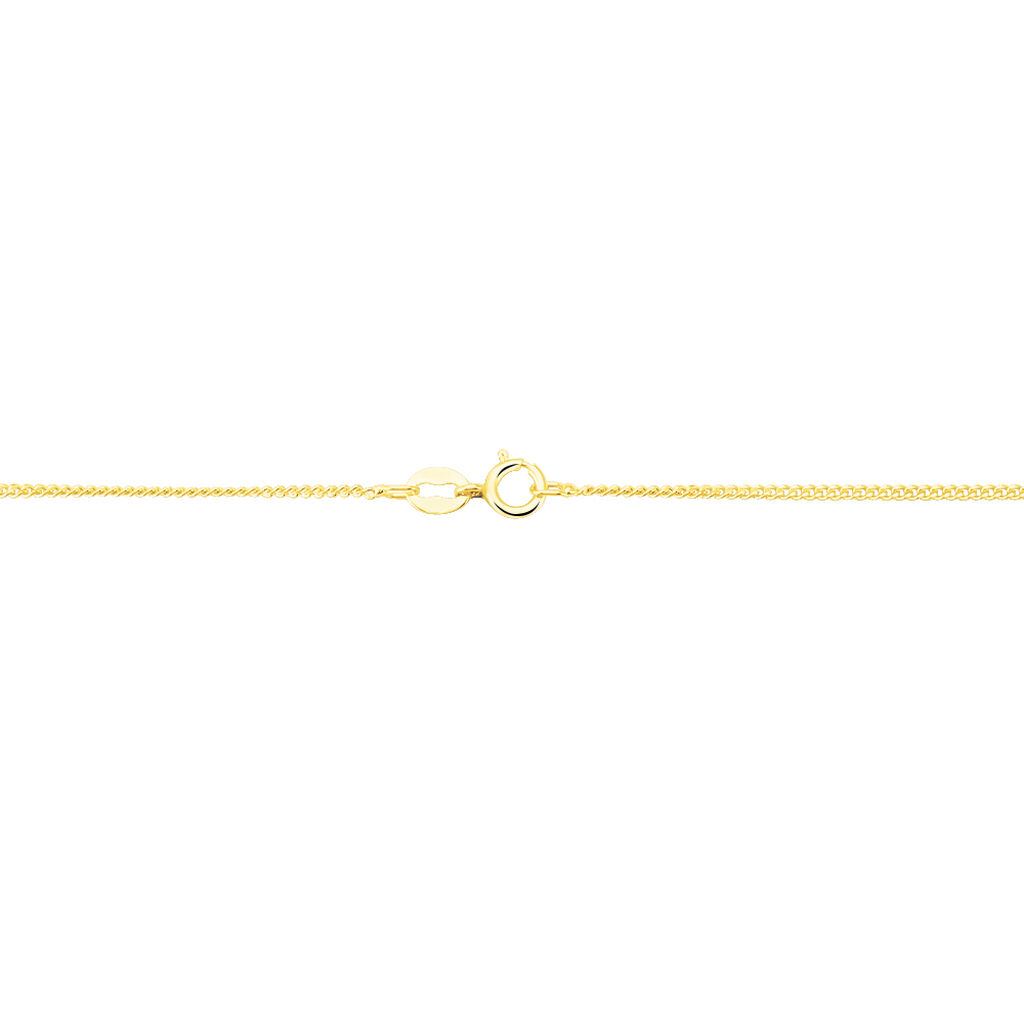 Chaîne Ixia Maille Gourmette Diamantee Or Jaune