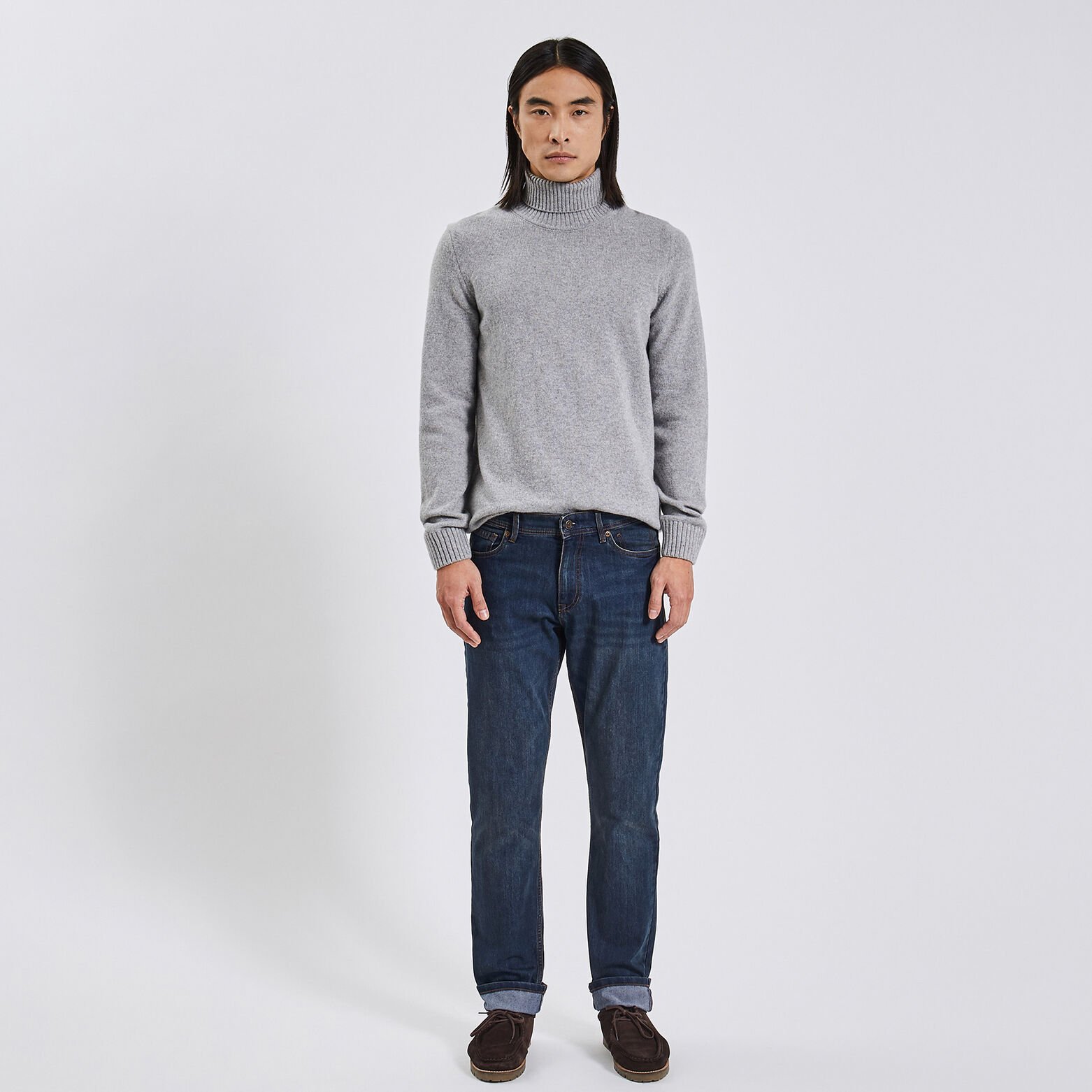Jean regular en coton et polyester recyclés waterl Bleu