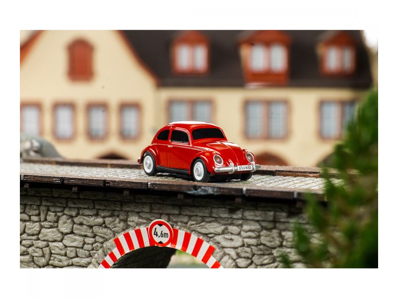 Carson RC Fahrzeug VW Beetle Rot H0, RTR Ferngesteuerter Volkswagen Käfer im Massstab 1:87