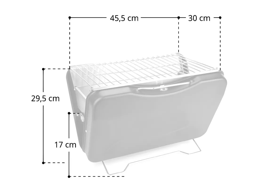 barbecue en forme de valise