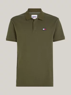 Polo Classic Fit Badge em Piqué Camurçado