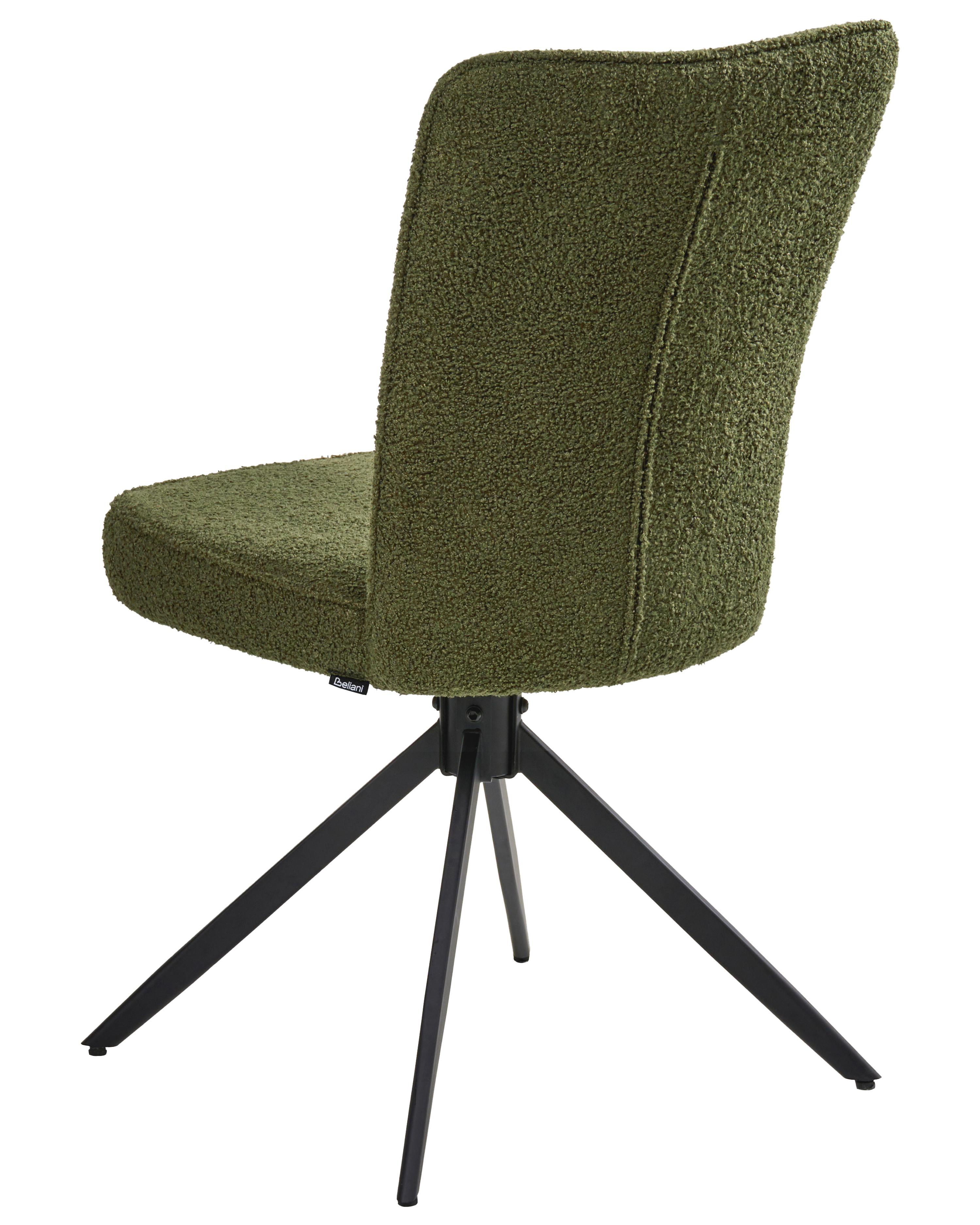 Set van 2 eetkamerstoelen draaibaar RYAN Bouclé Groen