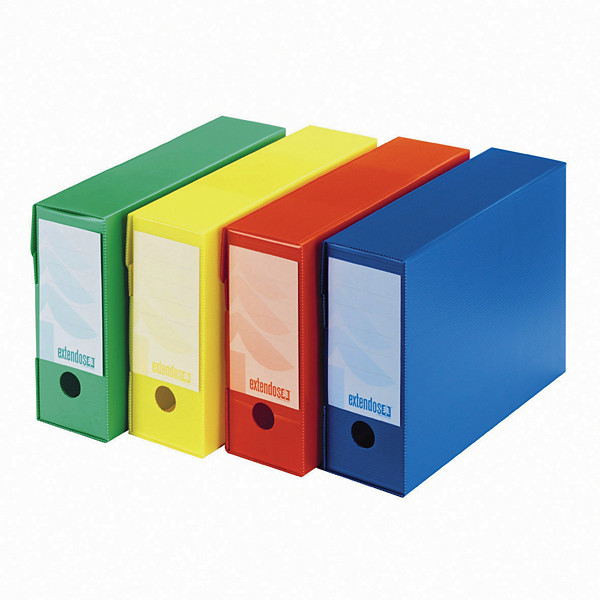 Boites archives polypropylène Extendos coloris assortis, lot de 20