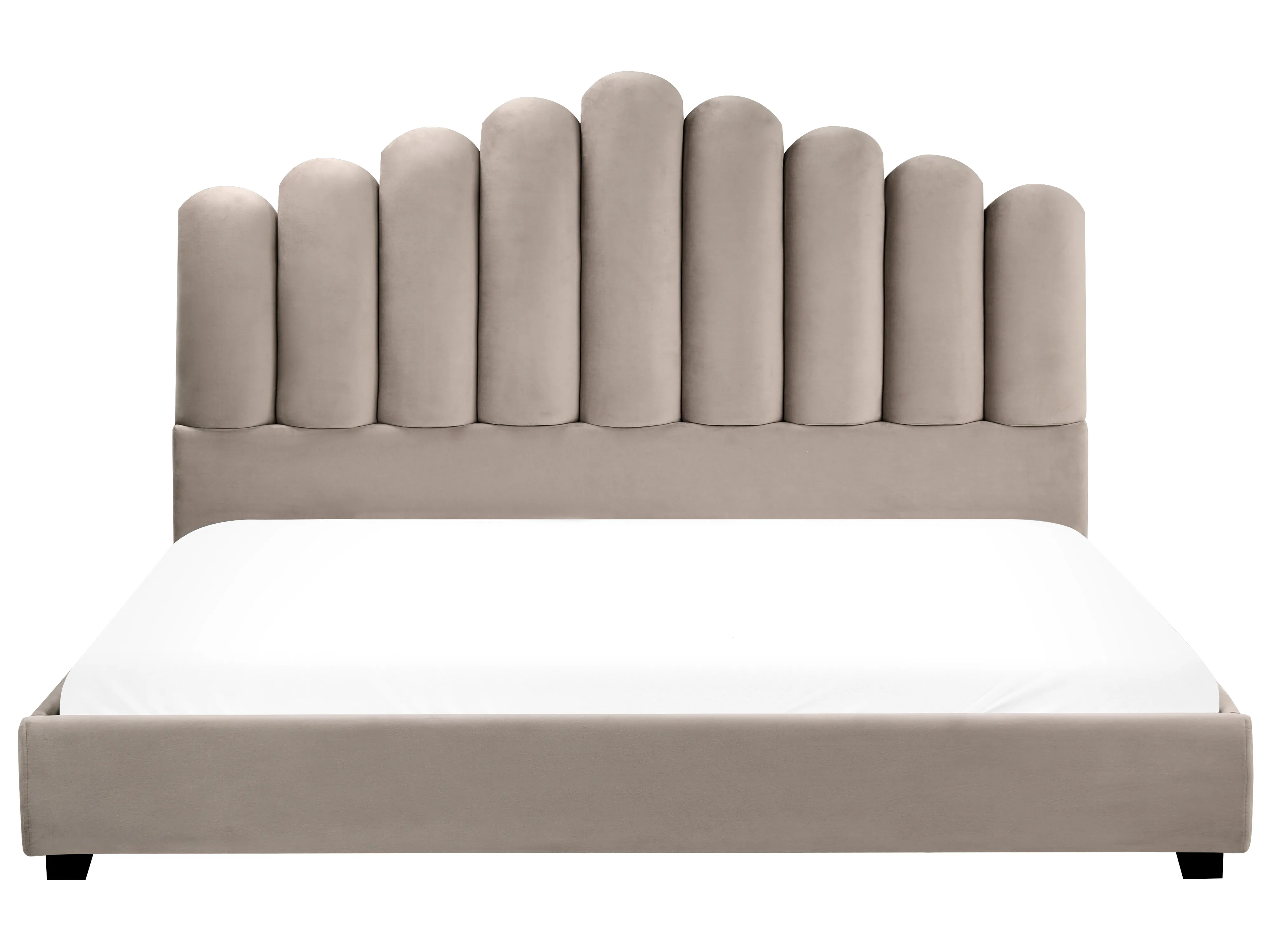 Waterbed Fluweel VINCENNES 180 x 200 cm Taupe