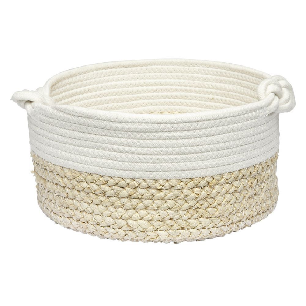 Panière ovale blanc naturel Ø28 cm