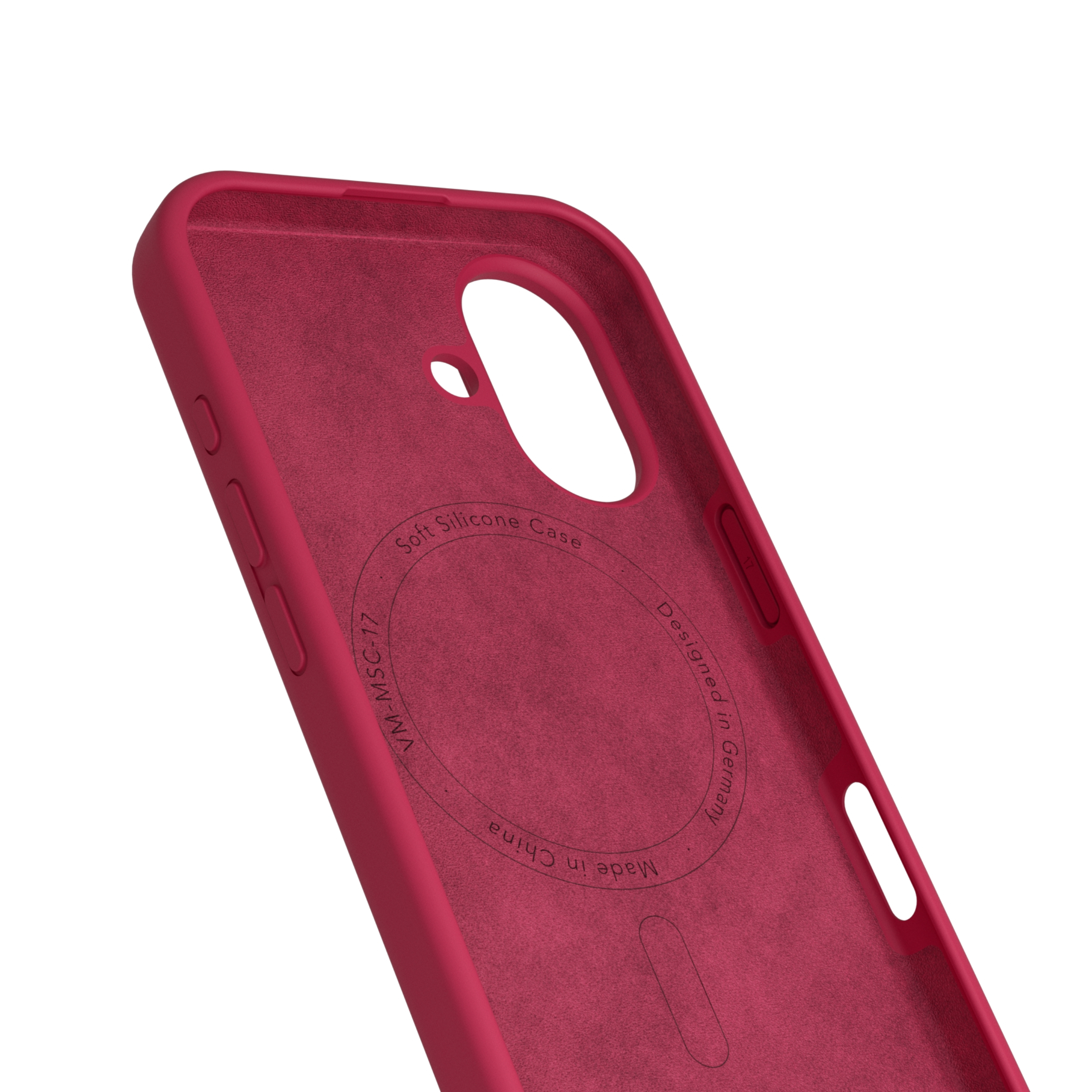 iPhone 17 MagSafe Soft Silicone Hülle Case Recycled (MSC00113) - Dunkelrot