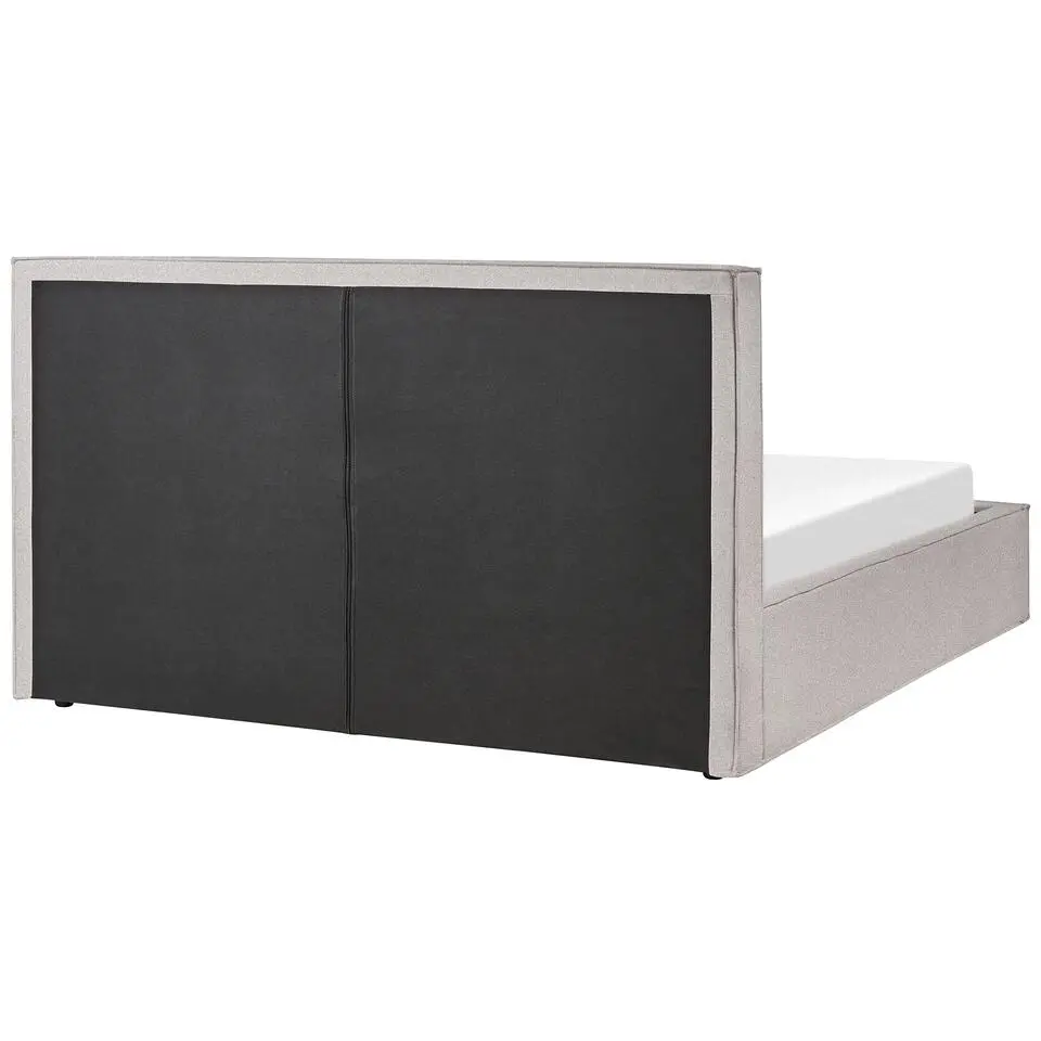 MOISSAC - Bed - Lichtgrijs - 180 x 200 cm - Polyester