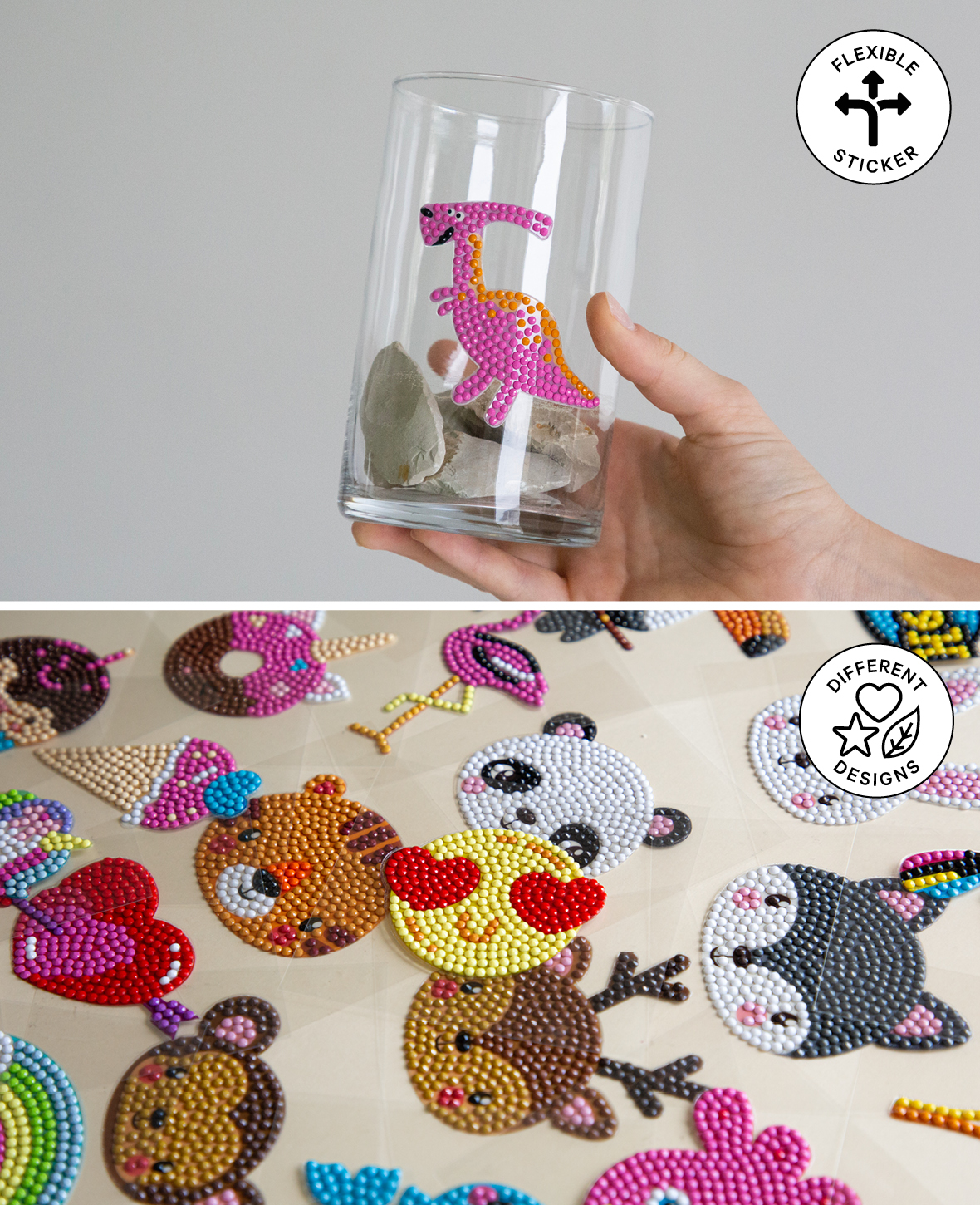 Diamond Painting Sticker DIY Tiere 3 Motive - Jungle