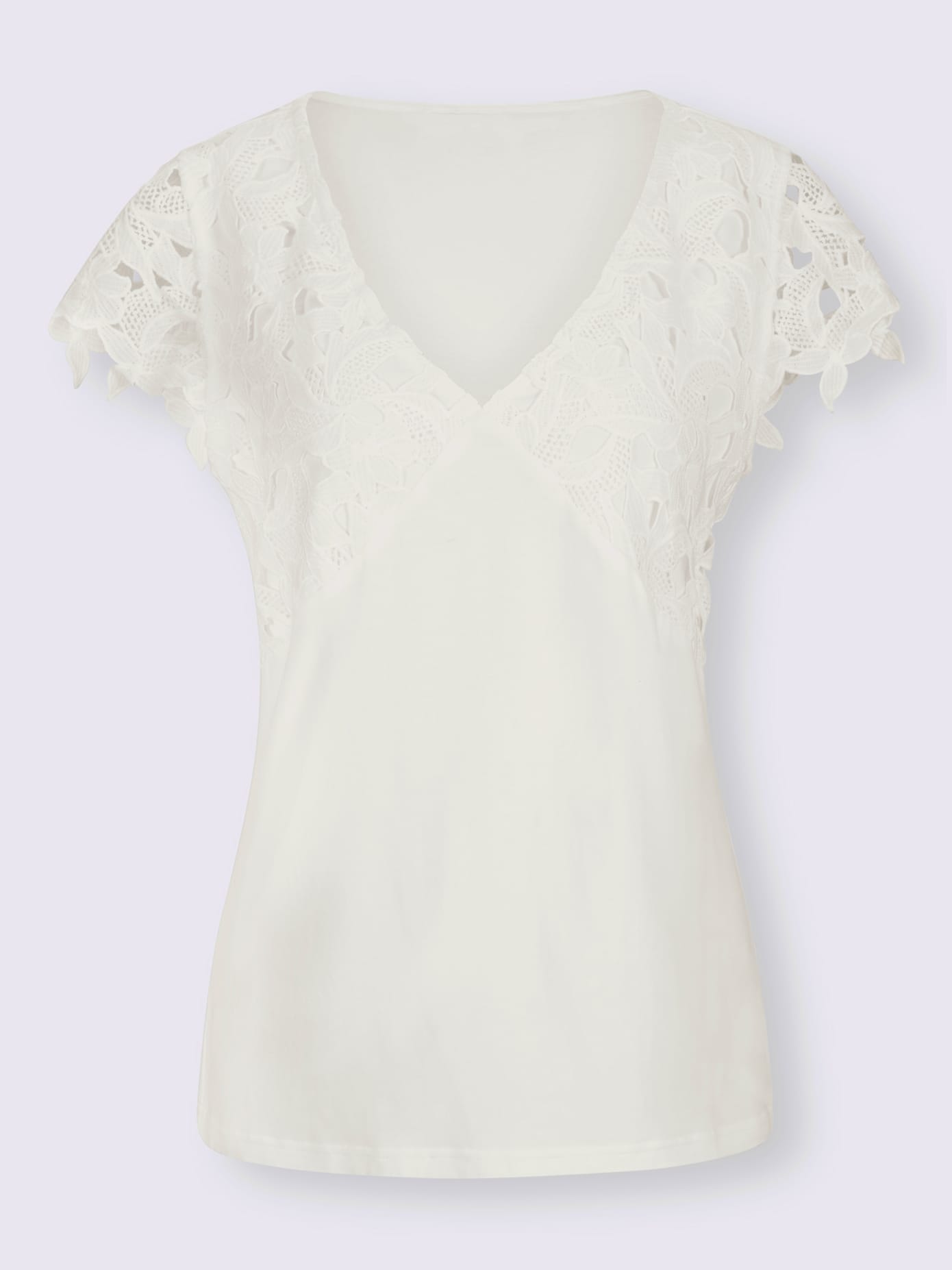 T-shirt manches en dentelle