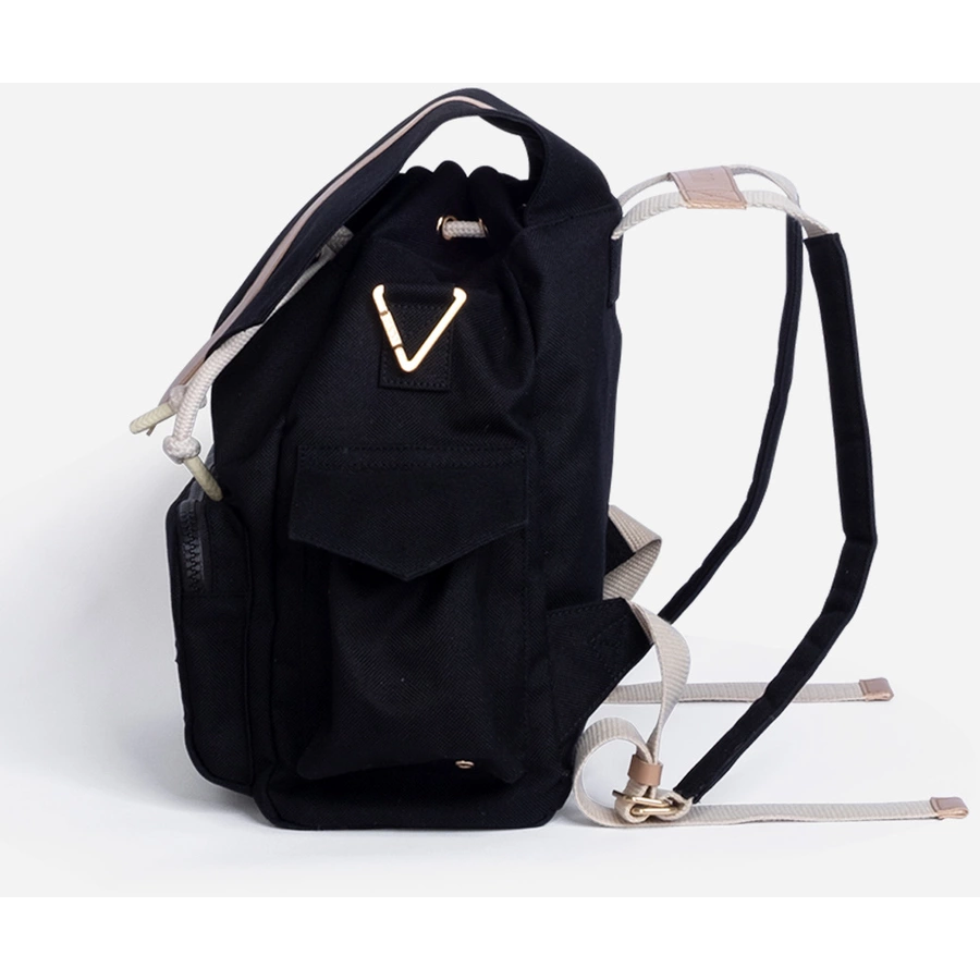 KAOS Wickelrucksack Ransel schwarz  natur