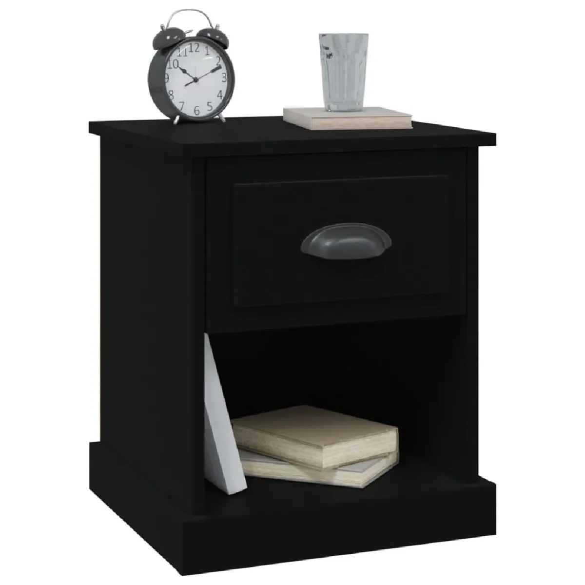 vidaXL Table de chevet - Noir