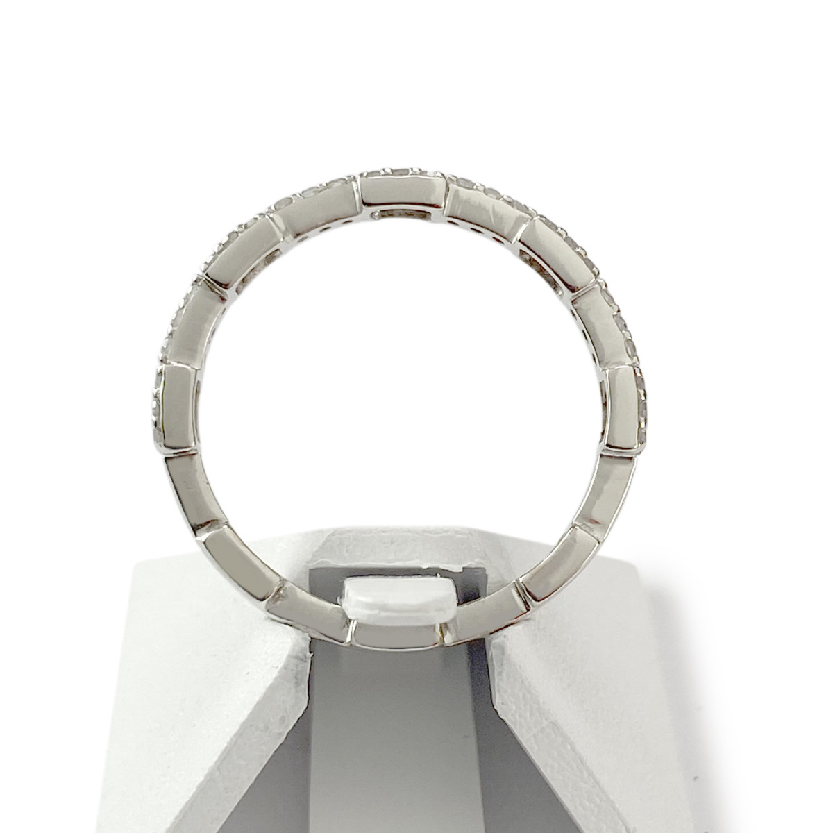 Bague d'occasion or 750 blanc diamants