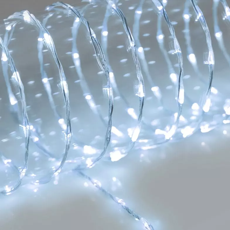 Guirlande lumineuse 36 m 1200 Micro LED câble transparent Extra Blanc froid