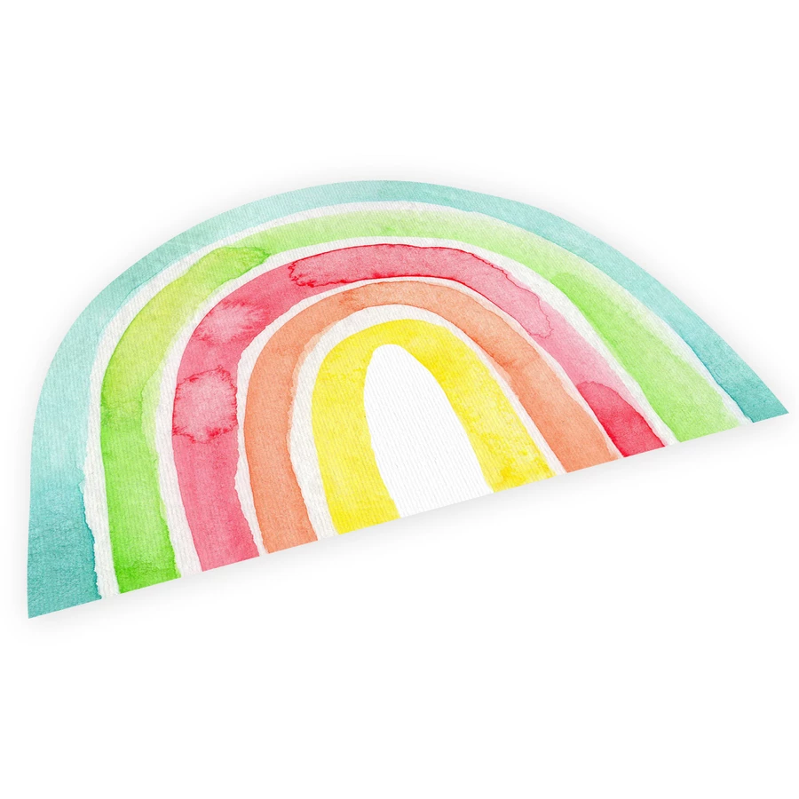 Nikima Platzset stabiles Vinyl Tischset – Regenbogen bunt mehrfarbig