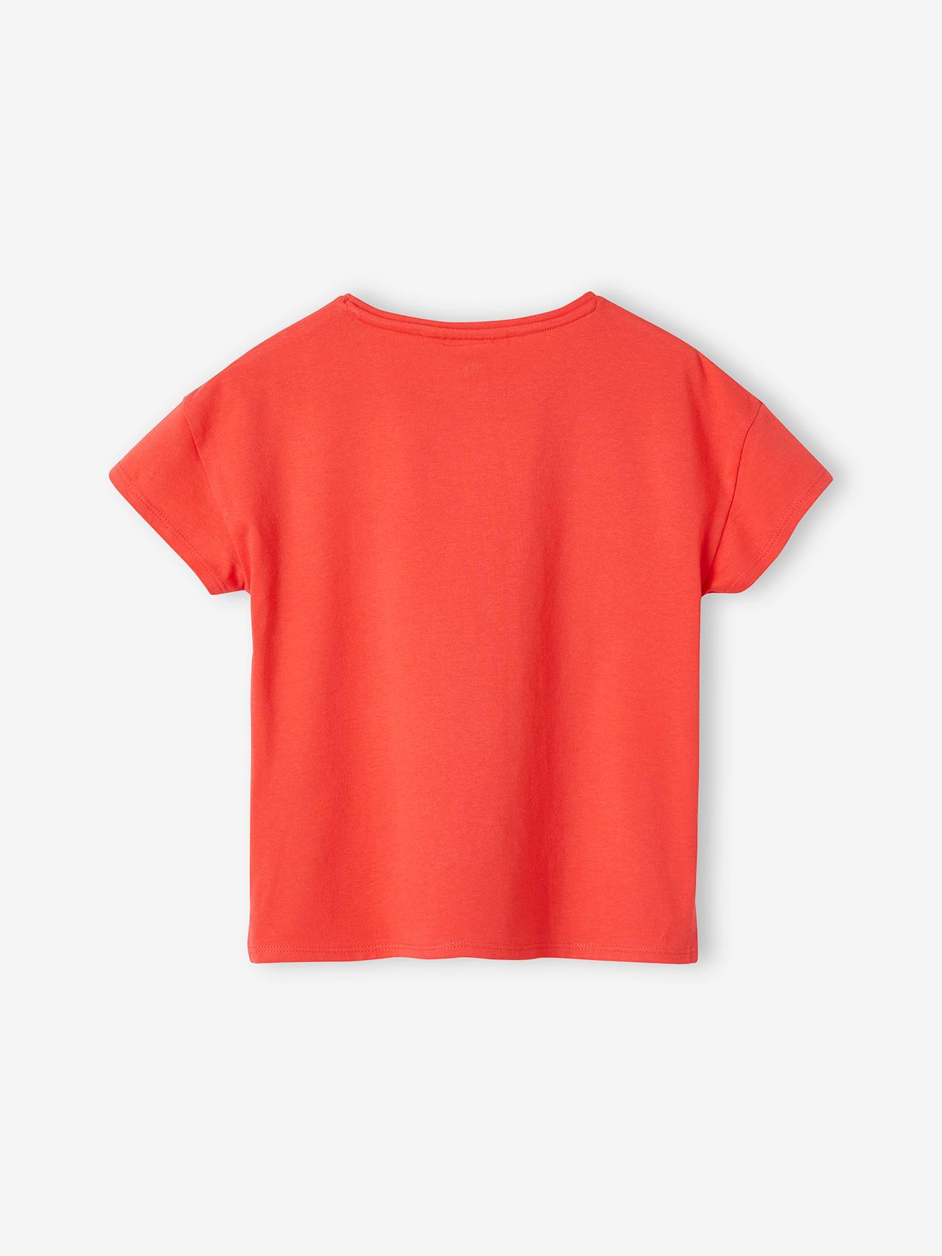 Camiseta Miraculous® de manga curta em vermelho vivo liso com estampas.