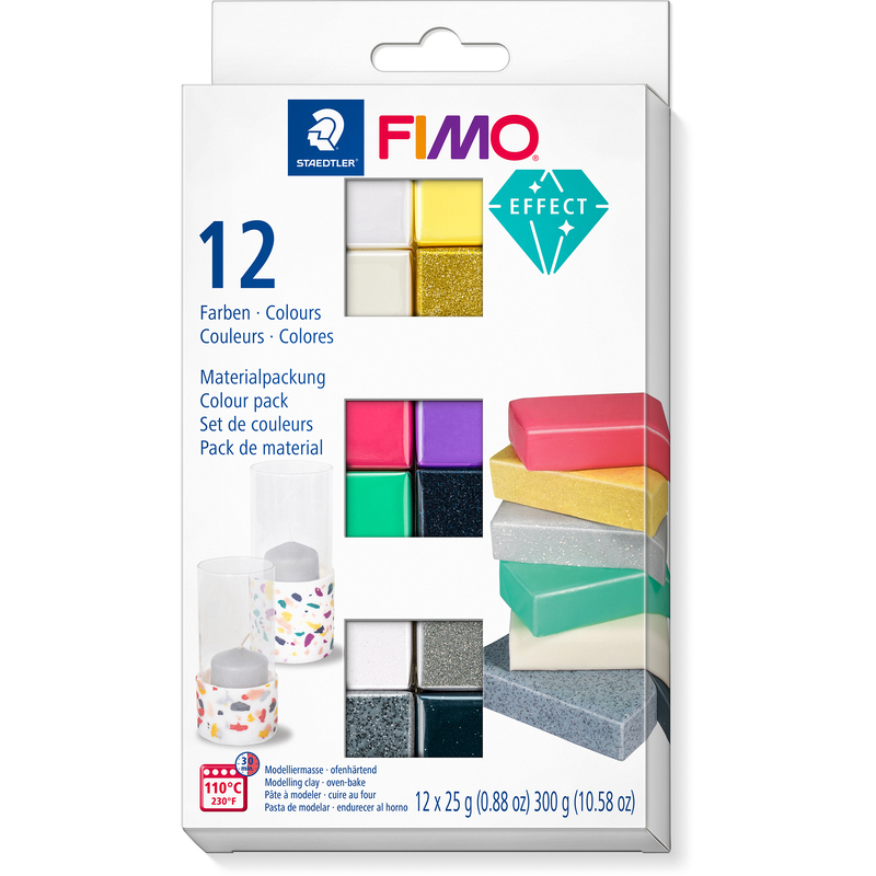 FIMO Modellierset soft Effect, 12 x 25g, assortiert