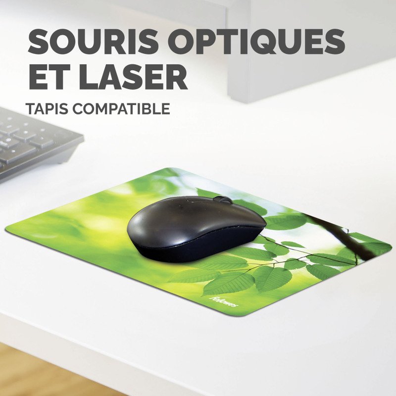 Tapis de souris Earth Series Fellowes motif feuilles
