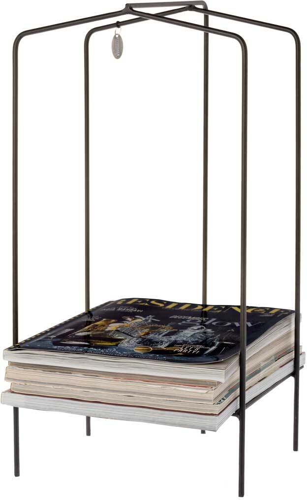 Riverdale tijdschriftenhouder Roma zwart 25 x 25 x 50 cm