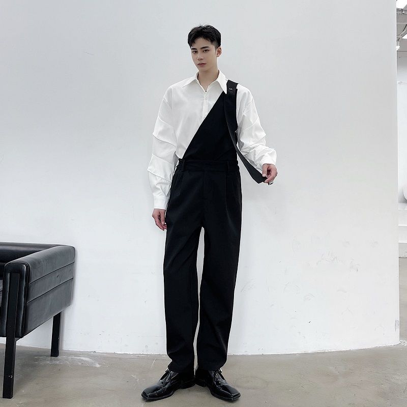 Bjorn - One-Shoulder Straight Leg Jumper Pants