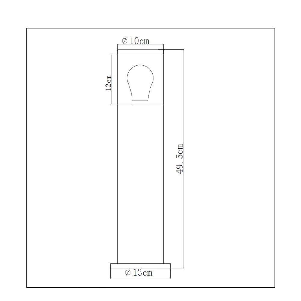 Fedor tuinpadverlichting in zwart E27 IP44 495mm