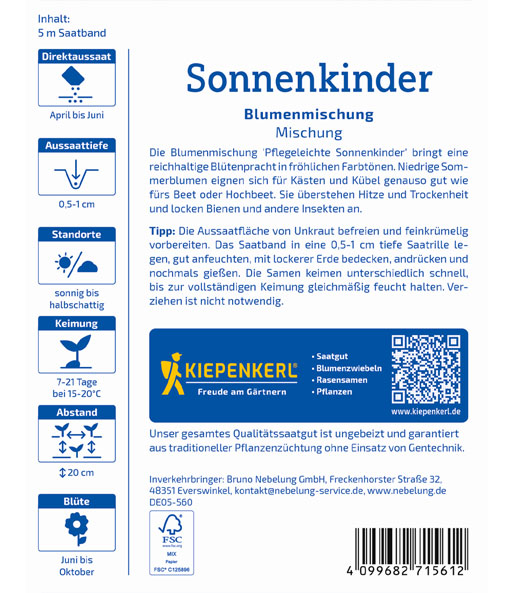 Blumenmischung 'Pflegeleichte Sonnenkinder'
