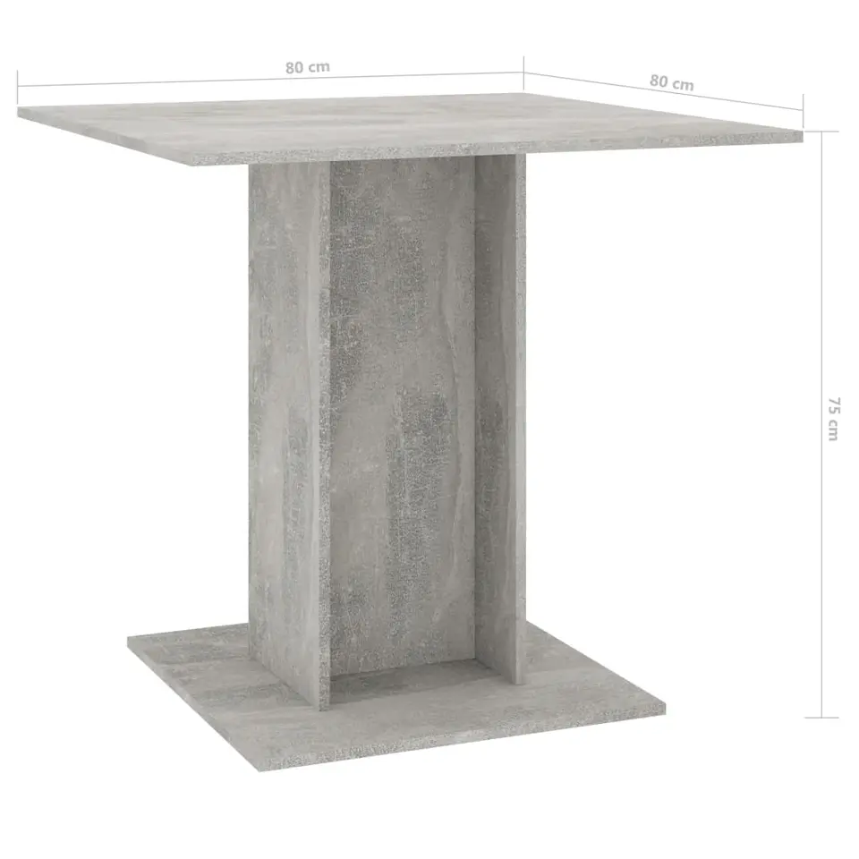 vidaXL - Eettafel - Grijs - Bewerkt hout