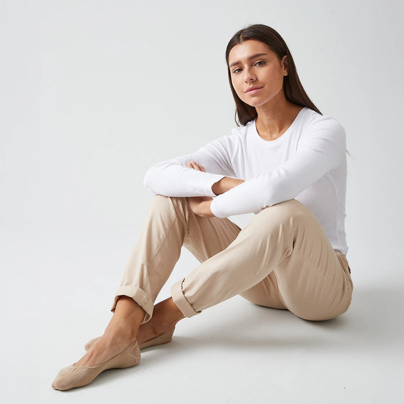 Loafer Socken aus Bio-Baumwolle Beige