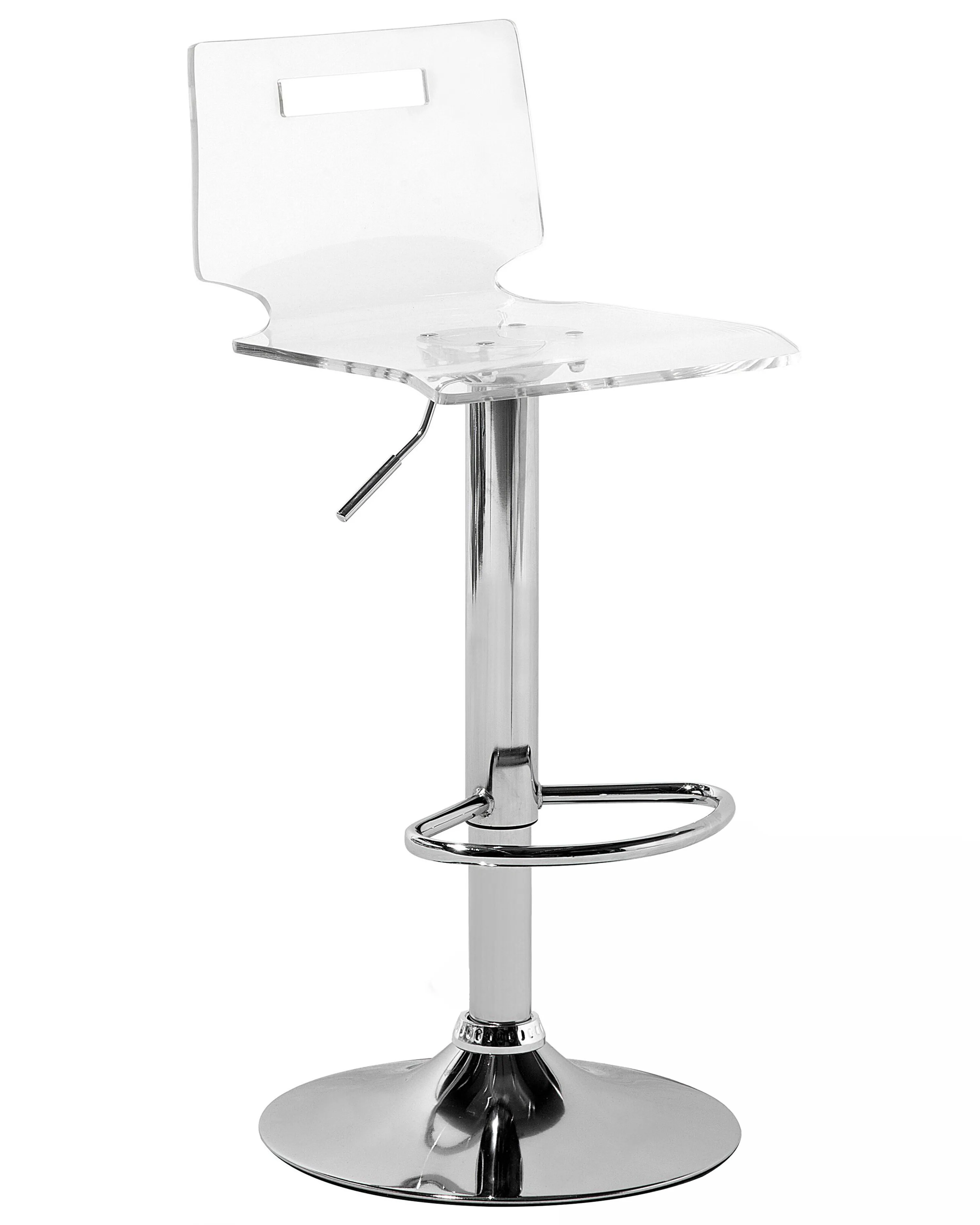 Set van 2 barstoelen MALTA draaibaar Transparant