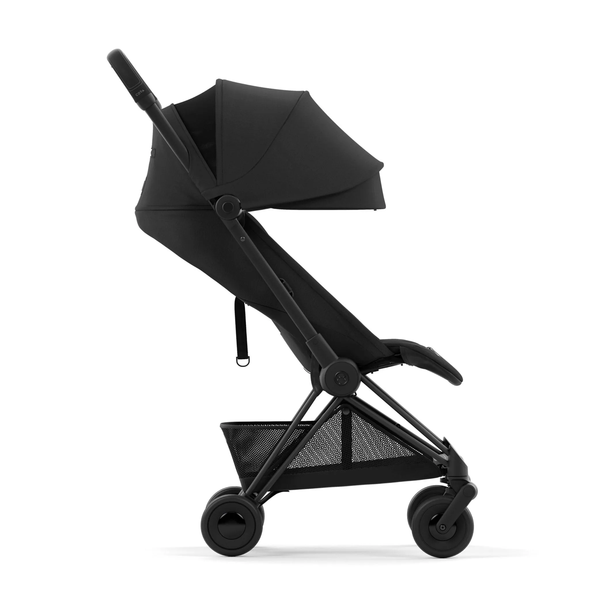 Cybex Poussette Coya - Cadre noir mat avec siège noir sépia