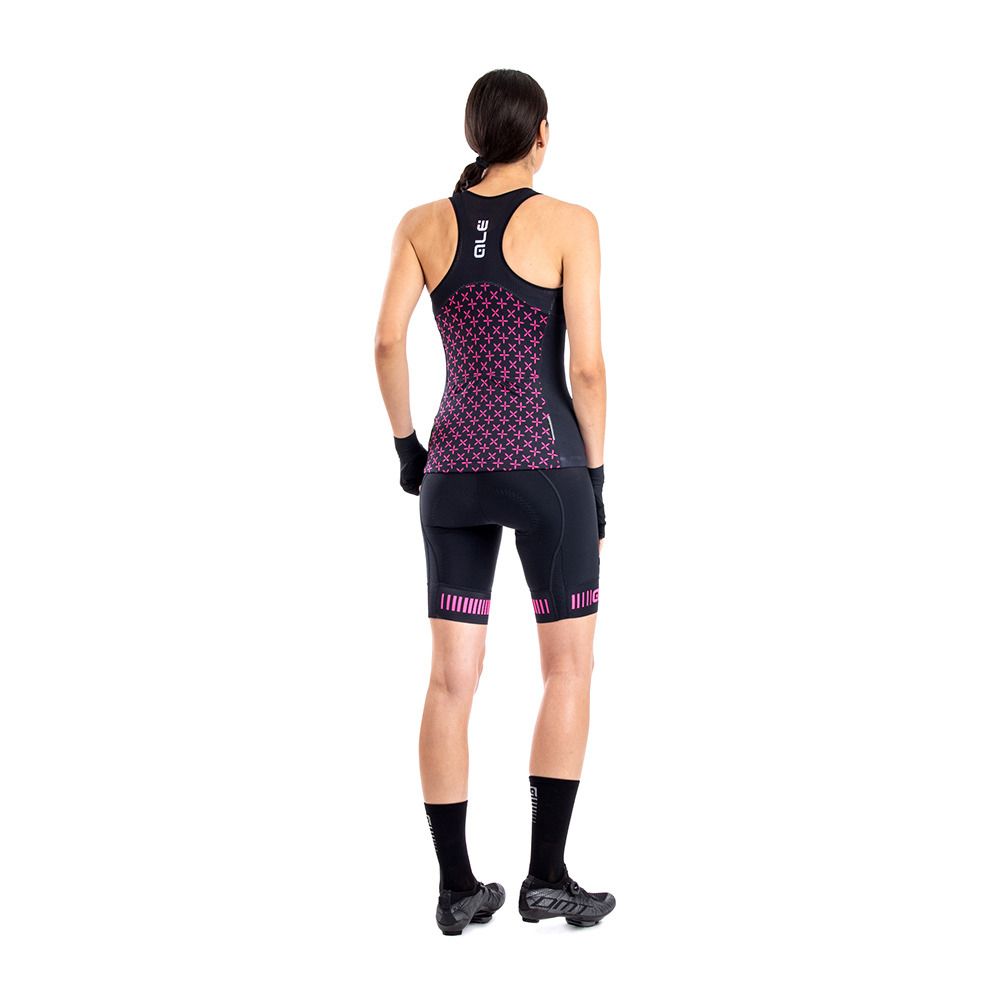 Ale HELIOS - Débardeur Femme nro-magenta fluo/blk/fl magenta